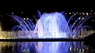 Ночной фонтан в Царицыно