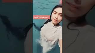 Aina asif Full Viral video | aina asif swimming video |aina asif red dress viral video