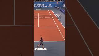 Ambidextrous young tennis player epic point at Les Petits As 2024 