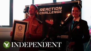 Former F1 champion Jenson Button breaks Guinness World Record reflex challenge