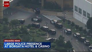 Large police presence seen outside Borgata in Atlantic City