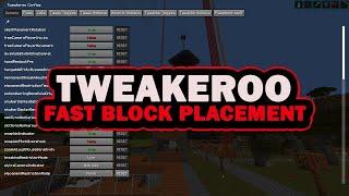 Minecraft Tweakeroo Fast Block Placement place blocks accurately and quickly
