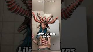 Making Lilith's Horns- Part 1! from Diablo #cosplay #gaming #diablo