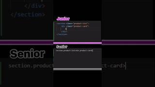 Junior Vs Senior Frontend developer.#programming #javascript #html#css#html5#webdevelopment #coding