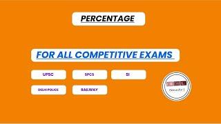 Maths classes || for all competitive exams |percentage class -1| UPSC CSE EXAM | CSAT | EclStudyias