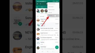 How to Hide Chat on gb WhatsApp Setting #shots