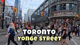 Toronto  Saturday Yonge Street Downtown Walking Tour Canada 4k