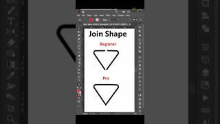 Join Paths Beginner and Professional in Illustator #join #path #adobe #illustrator #shorts