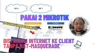 MENURUNKAN CPU LOAD MIKROTIK | PAKAI DUA ROUTER MIKROTIK BERBEDA TUGAS