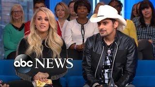 Carrie Underwood and Brad Paisley play a game of 'Country Grammar' on 'GMA Day'