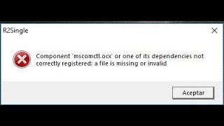 [SOLUCION] Component mscomctl.ocx or one of its dependencies not correctly registered | R2S Online