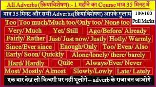 Adverb | Adverbs in English Grammar | All Adverbs in English Grammar with Examples in Hindi |