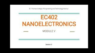 EC402 Nanoelectronics Session5