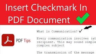 add in pdf| how to put a tick in pdf file using adobe acrobat DC |insert tick mark in adobe acrobat