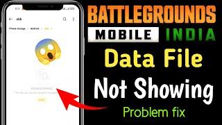 Battleground Mobile India Obb File Not Showing Problem | Bgmi Mobile Obb Data Not Showing in File