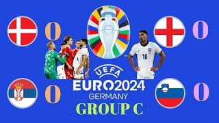Euro 2024 : Group C Round 3 : DEN 0 - 0 SRB, ENG 0 - 0 SVN. #football #euro2024