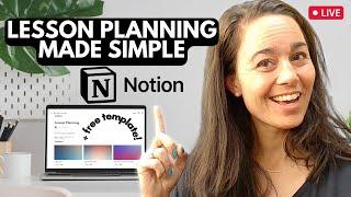 Notion for teachers tutorial, LESSON PLANNING made simple with NOTION (free template!)