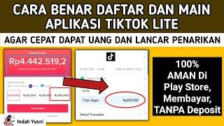 CARA BENAR DAFTAR DAN BERMAIN APLIKASI TIKTOK LITE AGAR CEPAT DAPAT DAPAT UANG