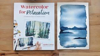 How to paint a Peaceful Ocean Night [Watercolor painting for beginners]