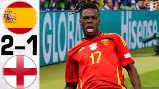 Spain vs England 2-1 - All Goals and Highlights - EURO 2024 FINAL