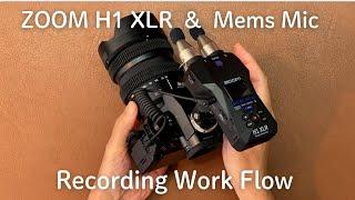 Zoom H1 XLR/MEMS Microphone 32-bit float recording workflow | Audio sync makes editing easy