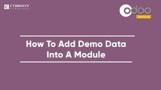 How to Add Demo Data Into a Module | Load Demo Data in Odoo