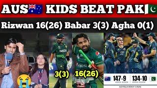 2-0| Aus kids Beat Pak 2nd T20 Match | Babar 3(3) Rizwan 16(26) | Pak Angry Reactions