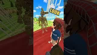 Spider-Man helps Gregory FNAF face Springtrap #virtualreality #vr #gaming #spiderman