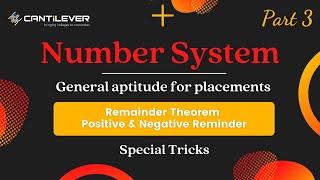 Number system part 3 | best concept explanation | aptitude section |  Remainder theorem