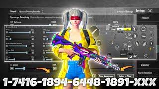 NEW UPDATE 3.5BEST SENSITIVITY CODE + CONTROL SETTINGS BGMI/PUBG MOBILE