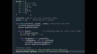 Breadth First Search Implementation in Python