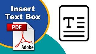 How to insert text box in pdf file (Edit PDF) using Adobe Acrobat Pro DC