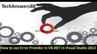 How to use Error Provider in VB.NET in Visual Studio 2013