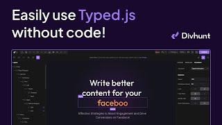 Create a Typing Animation WITHOUT Code Using Typed.js | Divhunt Plugin Tutorial