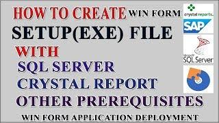 C# Tutorial | How to create c# application Setup exe with SQL Server DataBase | Crystal Reports