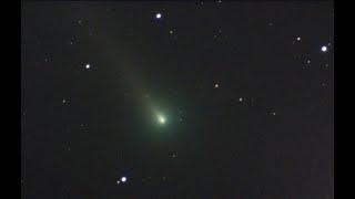 50-минутный пролет кометы Леонард среди звёзд (09.12.2021)