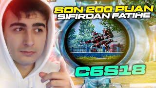 SON 200 PUAN SIFIRDAN FATİHE! SOLO RANK TEKLİ ÜŞN - PUBG MOBİLE C6S18