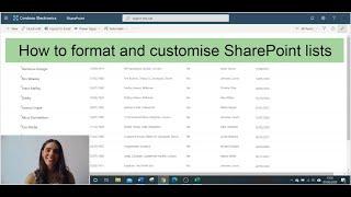 How to format and customise SharePoint lists - Part 1