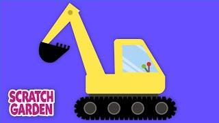 The Diggers Song | Construction Vehicle Song | Scratch Garden