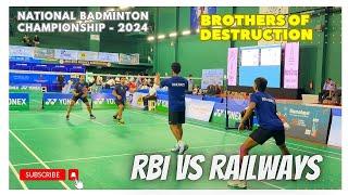 ANJAN/RANJAN vs PRUTHVI ROY/SAI PRATHEEK || RBI vs RAILWAYS SemiFinals - National Championship 2024