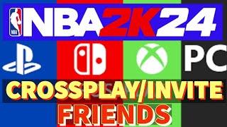How to INVITE FRIENDS/SQUAD ON CROSSPLAY/CROSSPLATFORM NBA 2K24 on PS4/PS5/Xbox One/Xbox Series XSPC