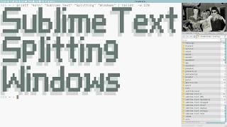 Sublime Text - Splitting Windows