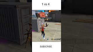 1 vs 4 phone gameplay #freefiremax #viralvideo #shorts