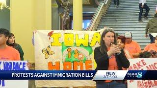 Opponents of 'anti-immigrant' legislation rally at Iowa Capitol