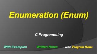 Enumeration (enum) in C |  C Programming