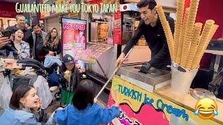 Surprising a Little Japanse Girl Turkish Ice Cream In Tokyo Japan Funny Videos