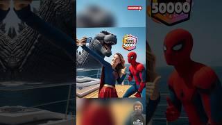 Spiderman summons Godzilla from Ocean #spiderman #marvel #brawlstars