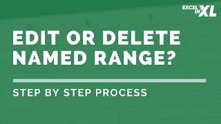 How to Edit or Delete: Named Range in MS Excel | Step by Step process | 2020