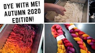 Acid Dyeing Wool For Spinning!  Autumn Dyeing Blitz Including Dyeing for a Gradient Effect!