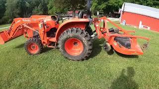 Kubota L3301 and Landpride 72” Finish Mower Review GoPro Redux